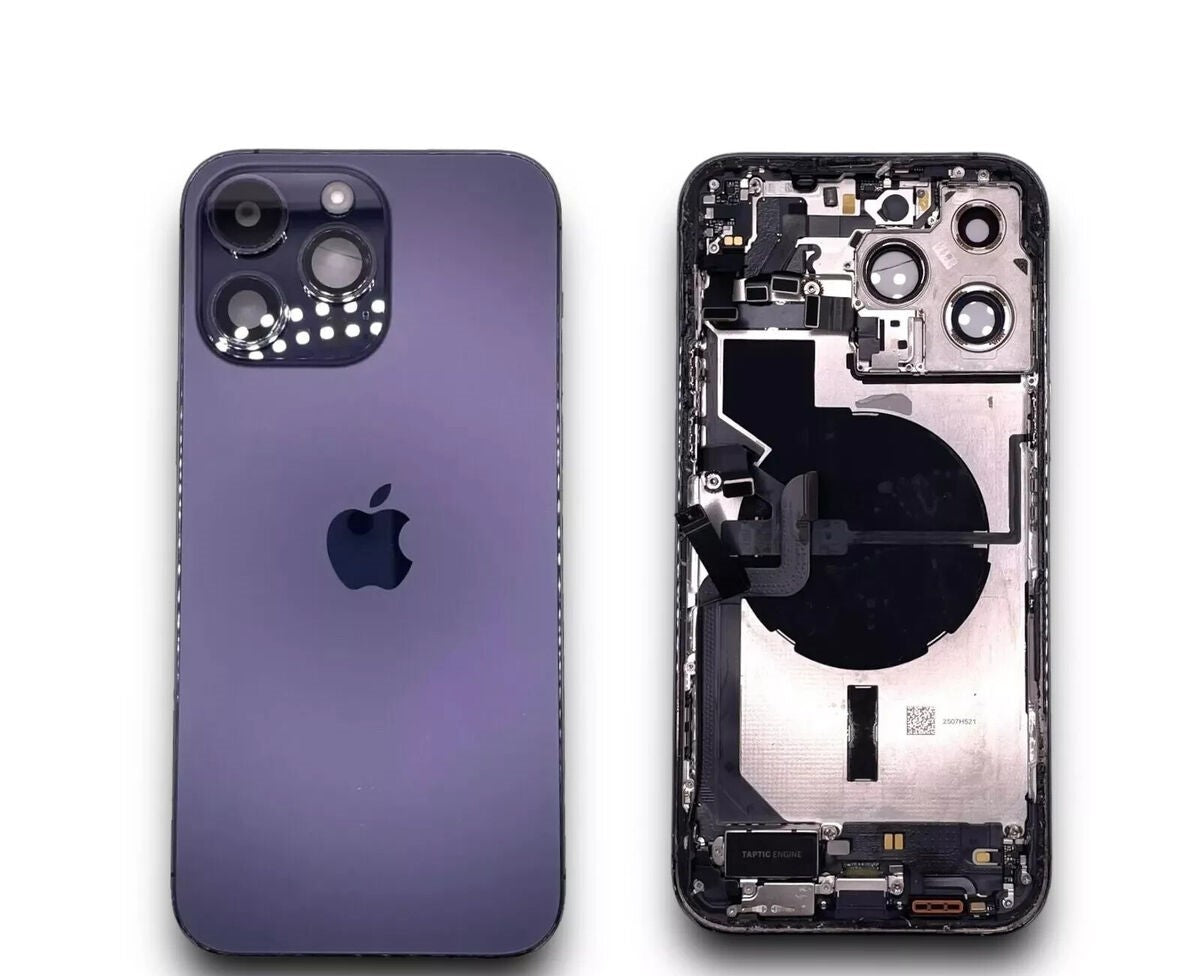 Rear Housing for iPhone 14 Pro-Deep Purple WITH LOGO Rear Housing for iPhone 14 Pro-Deep Purple WITH LOGO